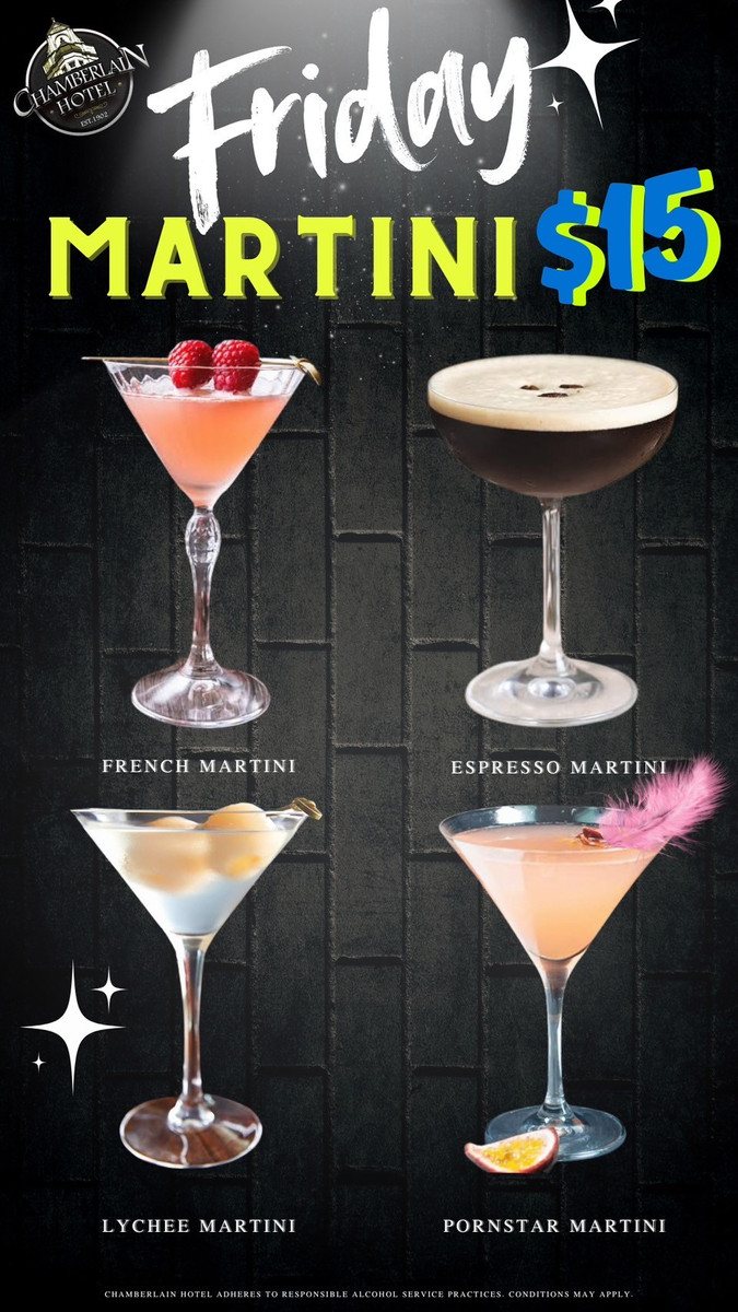 Friday Martini — $15 martinis
